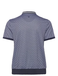 Geo print rib collar polo - Poloer