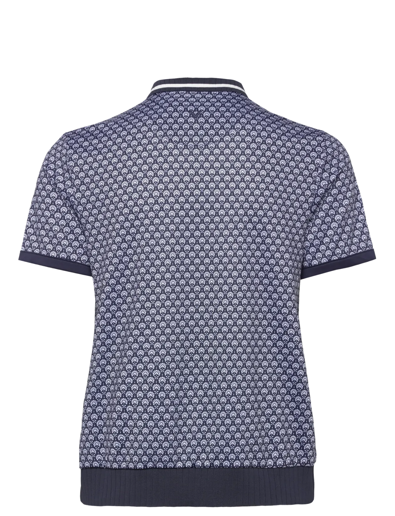Geo print rib collar polo - Poloer