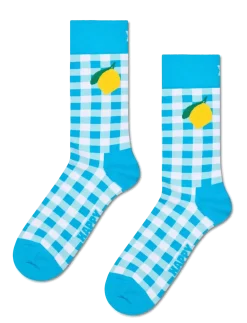 Gingham Lemon Sock - Sokker