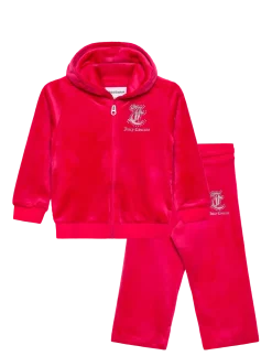 Glitter Print Zip Thru & Jog Set - Sæt