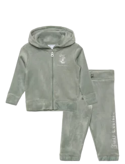 Glitter Print Zip Thru & Relaxed Jog Set - Sæt