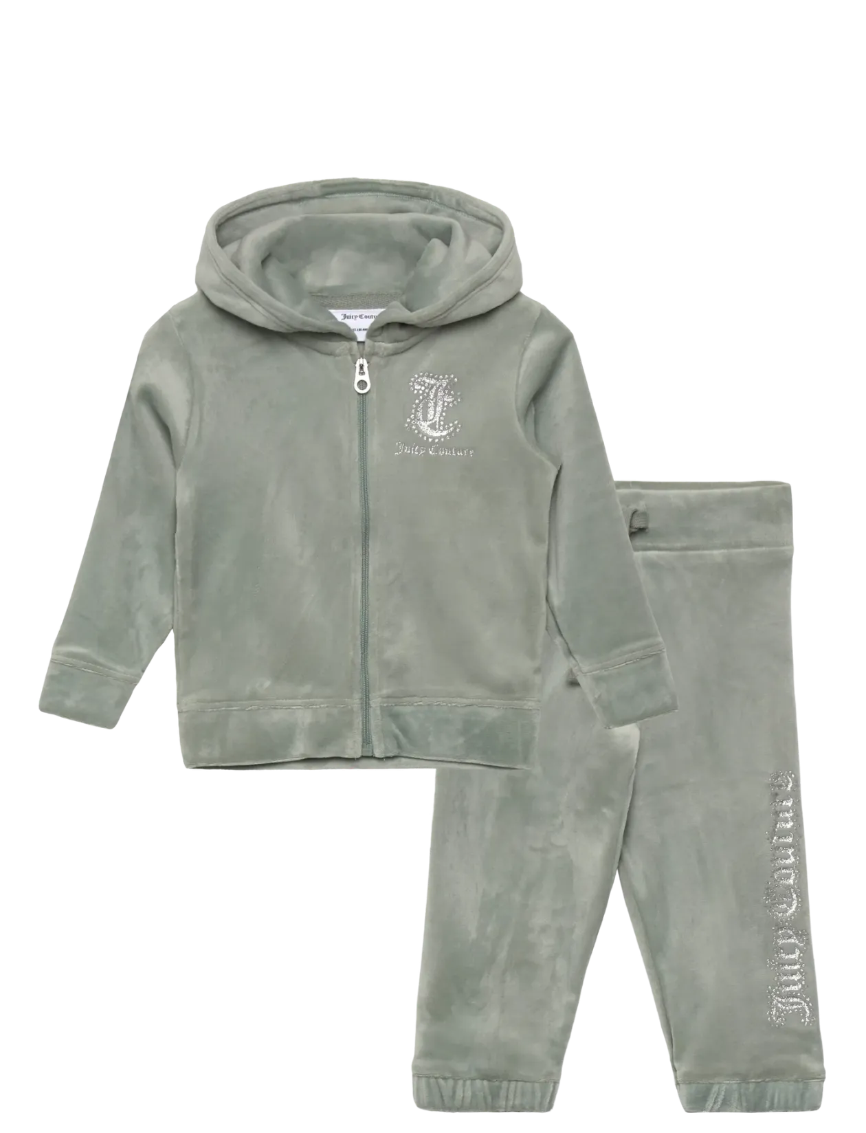 Glitter Print Zip Thru & Relaxed Jog Set - Sæt