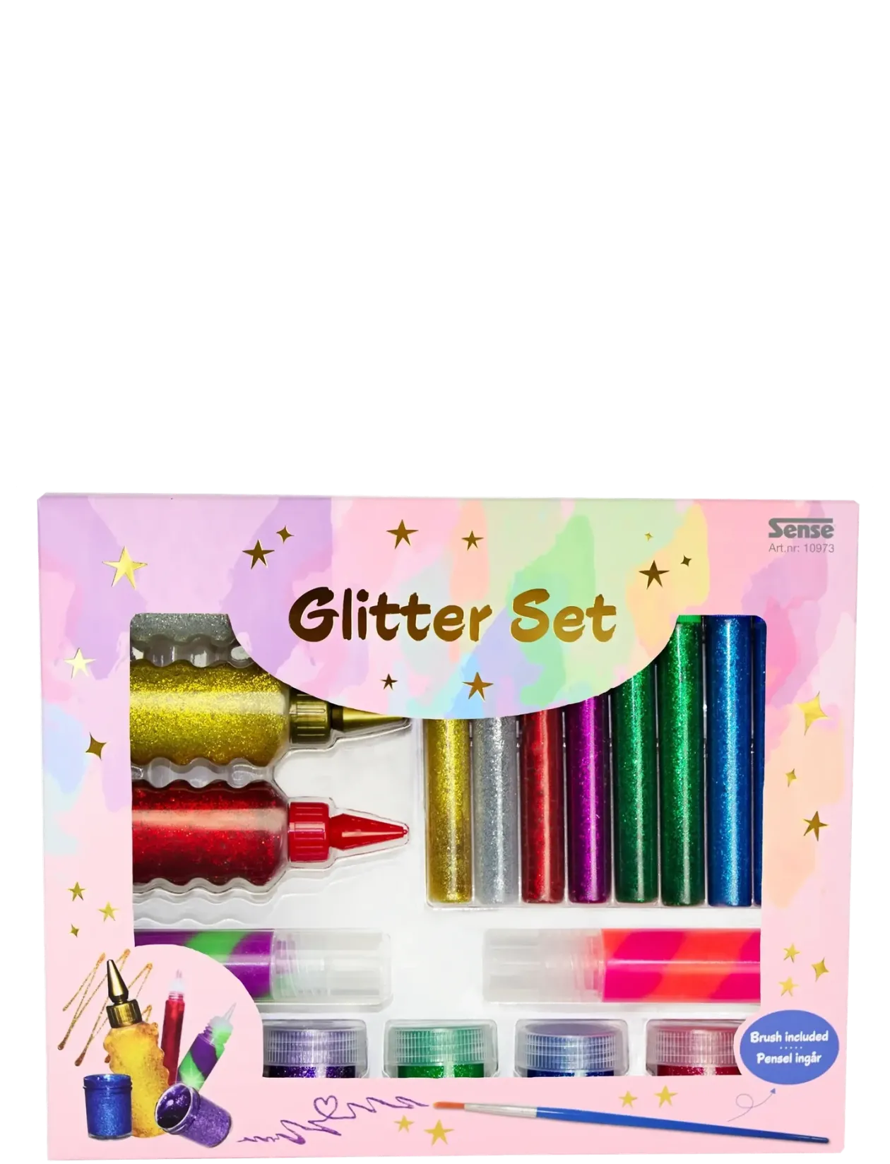 GLITTERSET - Farveblyanter