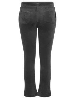 Glitter Velour Cropped Zip Thru & Bootcut Set - Sæt