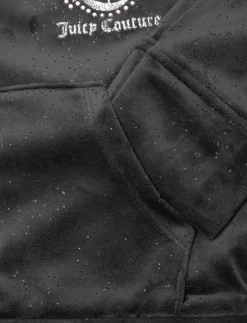 Glitter Velour Cropped Zip Thru & Bootcut Set - Sæt