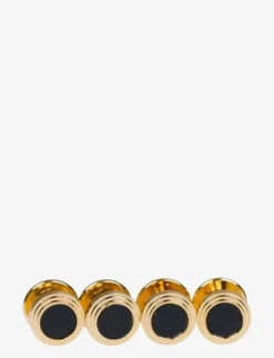 Gold & Studset 4 buttons - Manchetknapper
