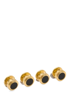 Gold & Studset 4 buttons - Manchetknapper