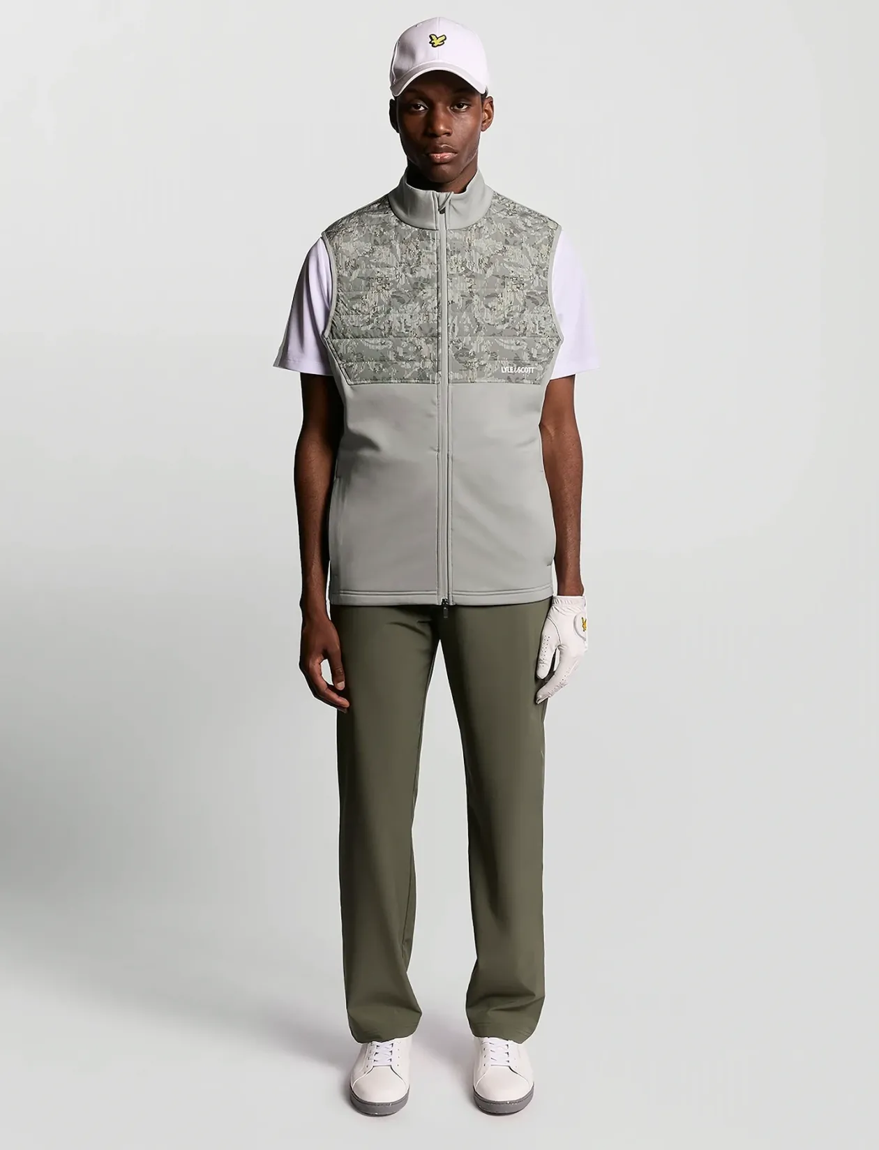 Golf Printed Windjammer Full Zip Vest - Veste