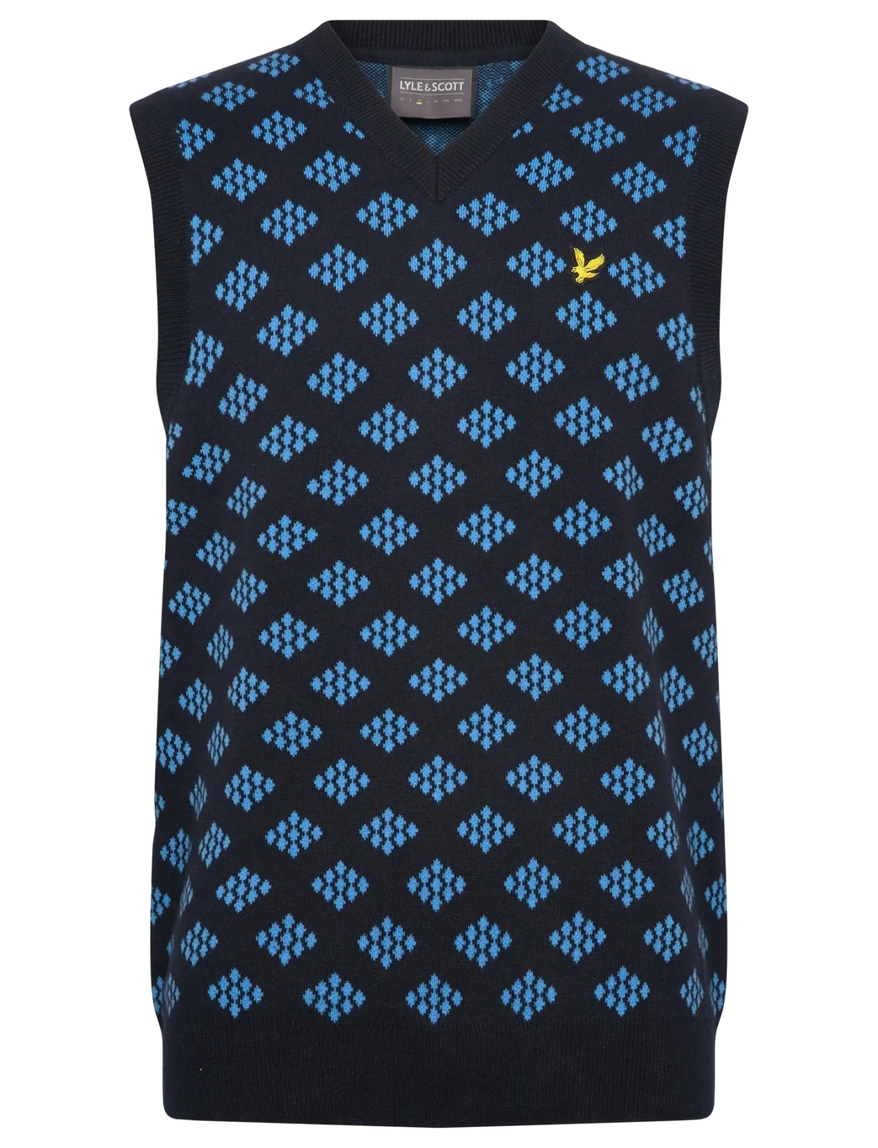 Golf V Neck Cotton Argyle Vest - Veste