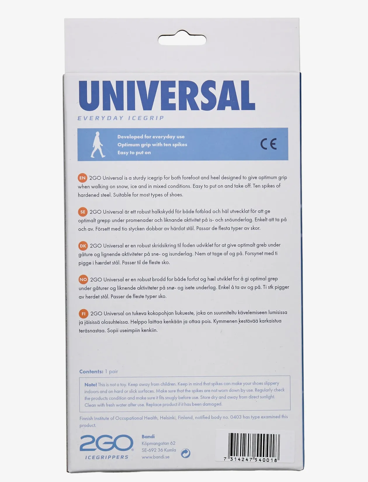 2GO Universal - Tilbehør