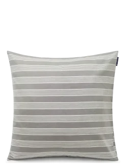 Gray/White Striped Lyocell/Cotton Pillowcase - Pudebetræk