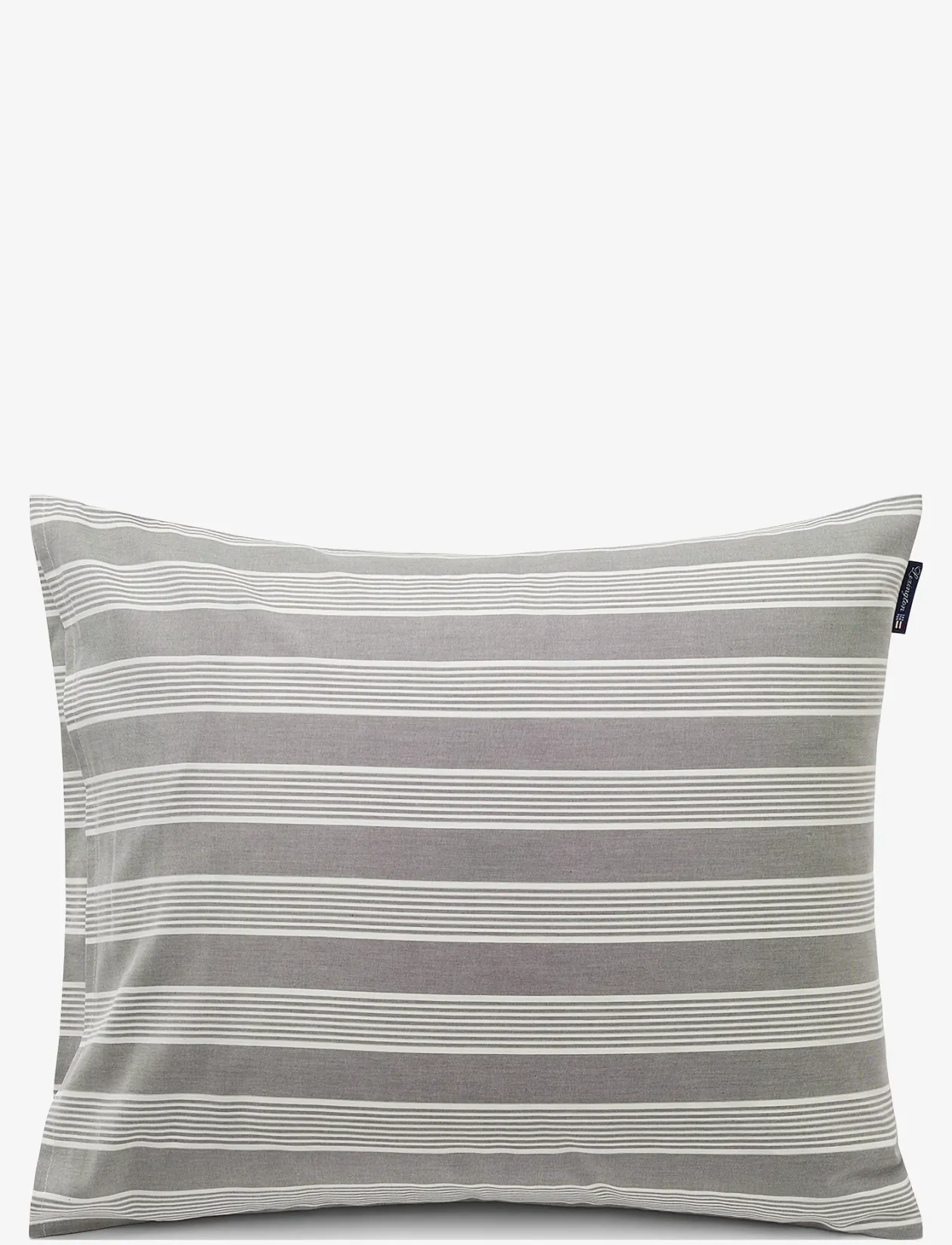 Gray/White Striped Lyocell/Cotton Pillowcase - Pudebetræk