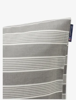 Gray/White Striped Lyocell/Cotton Pillowcase - Pudebetræk