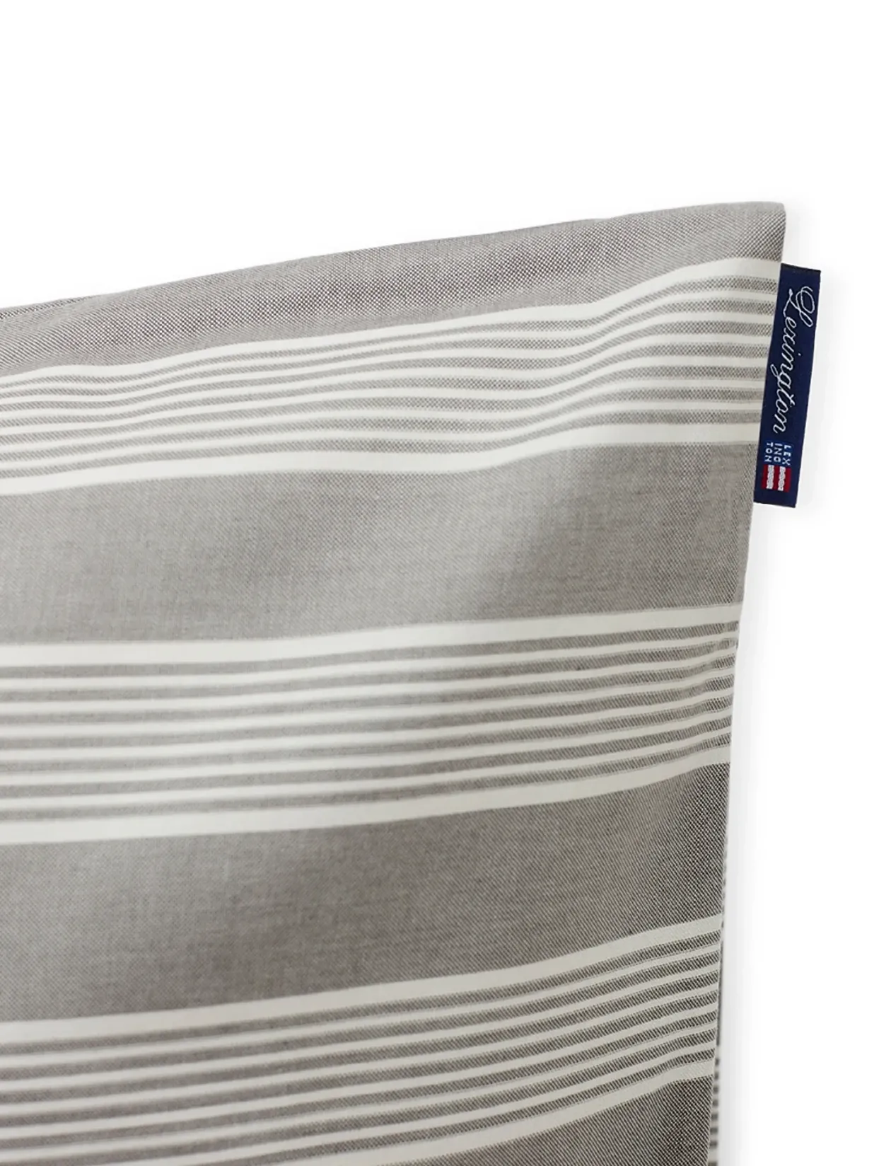 Gray/White Striped Lyocell/Cotton Pillowcase - Pudebetræk