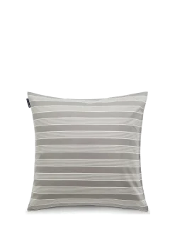 Gray/White Striped Lyocell/Cotton Pillowcase - Pudebetræk