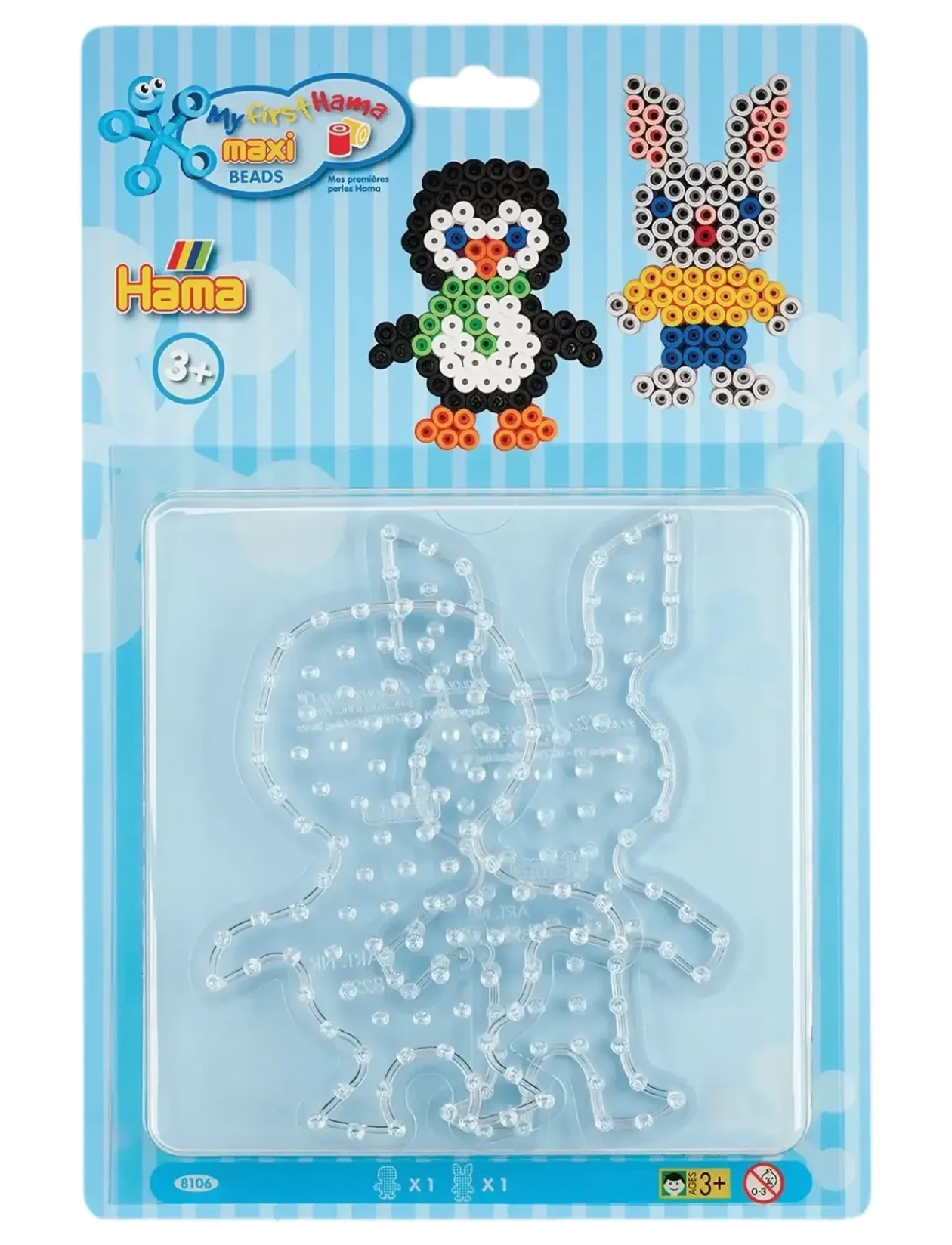 Hama Maxi Pegboard Blister Penguin / Bunny - Perler