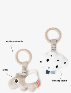 Hanging activity toy 2 pcs Happy clouds Sand - Interaktivt legetøj