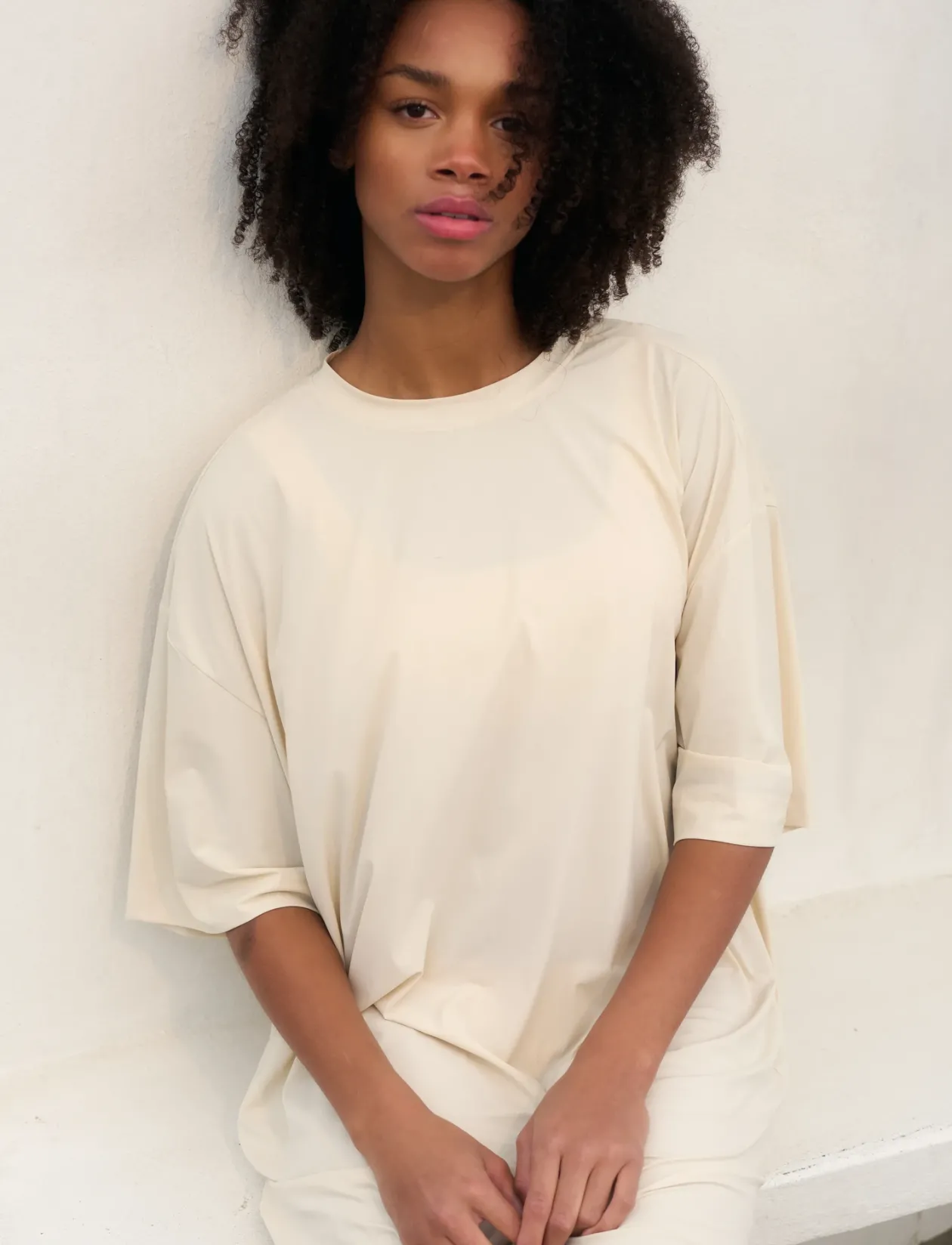 HANGOUT Tee Dress Slit - Kjoler