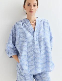 Hannah Chambray Blouse - Langærmede bluser