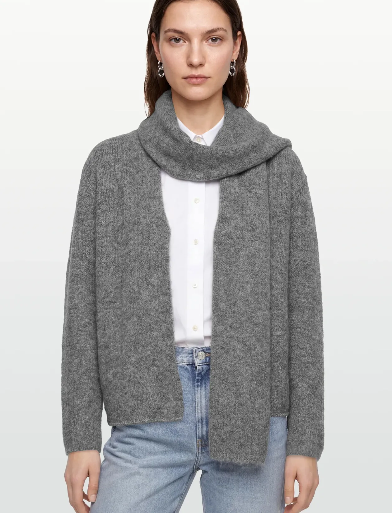 Harper knit scarf cardigan - Cardigans