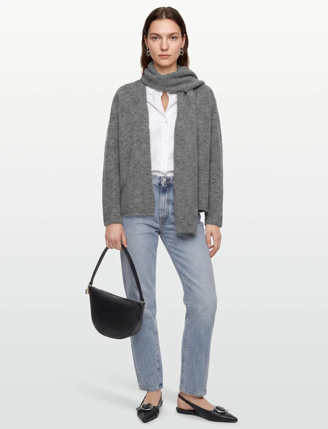 Harper knit scarf cardigan - Cardigans