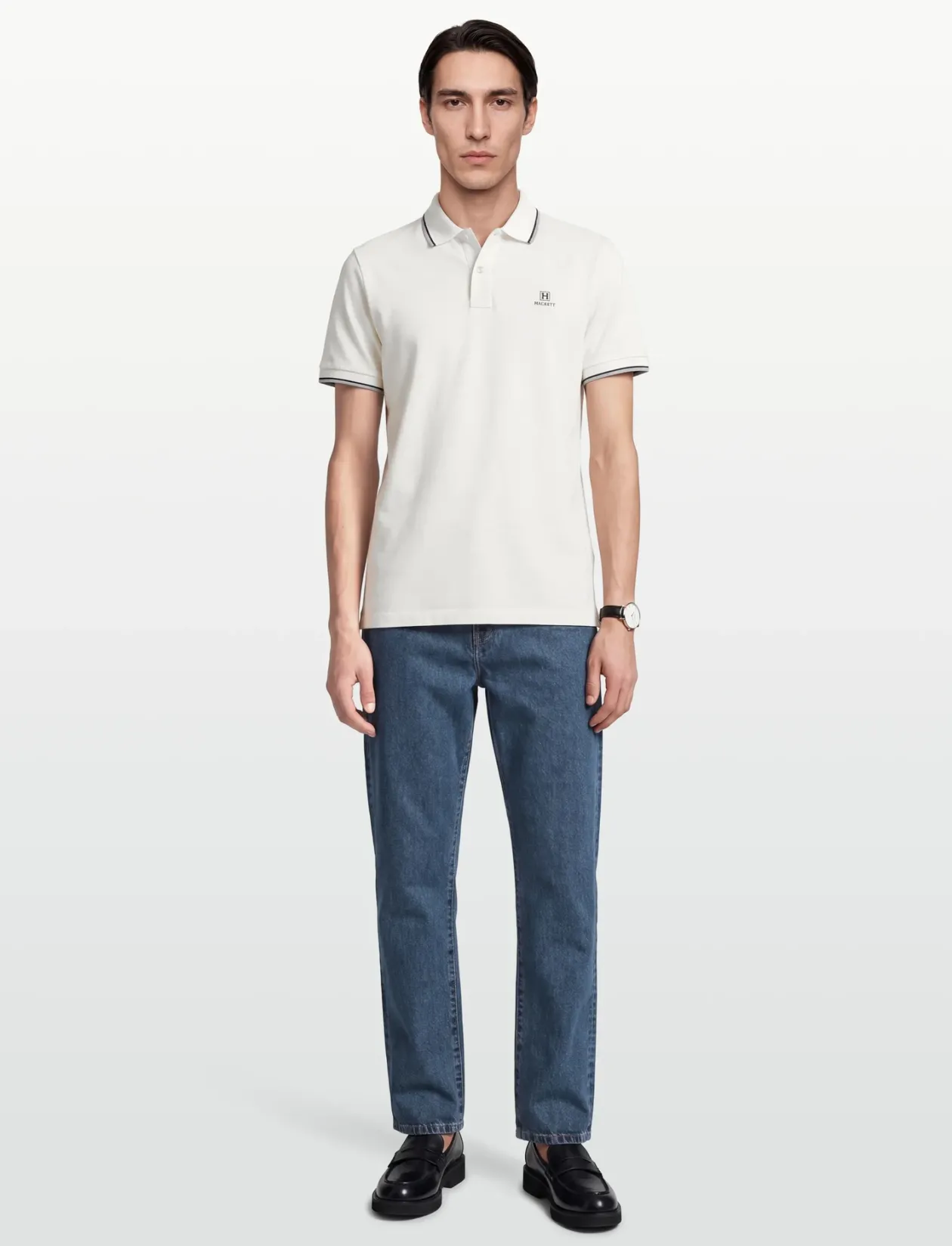 HERITAGE H TIPPED POLO - Kortærmede
