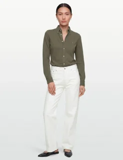 HIGH RISE STRAIGHT CHALK WHITE - Straight jeans