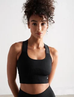 High Support Ribbed Bra - Sports-bh'er