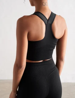 High Support Ribbed Bra - Sports-bh'er
