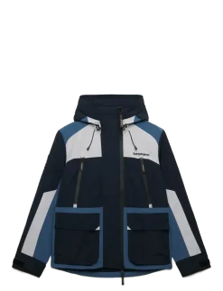 HOOD COLOUR BLOCK WINDBREAKER - Jakker