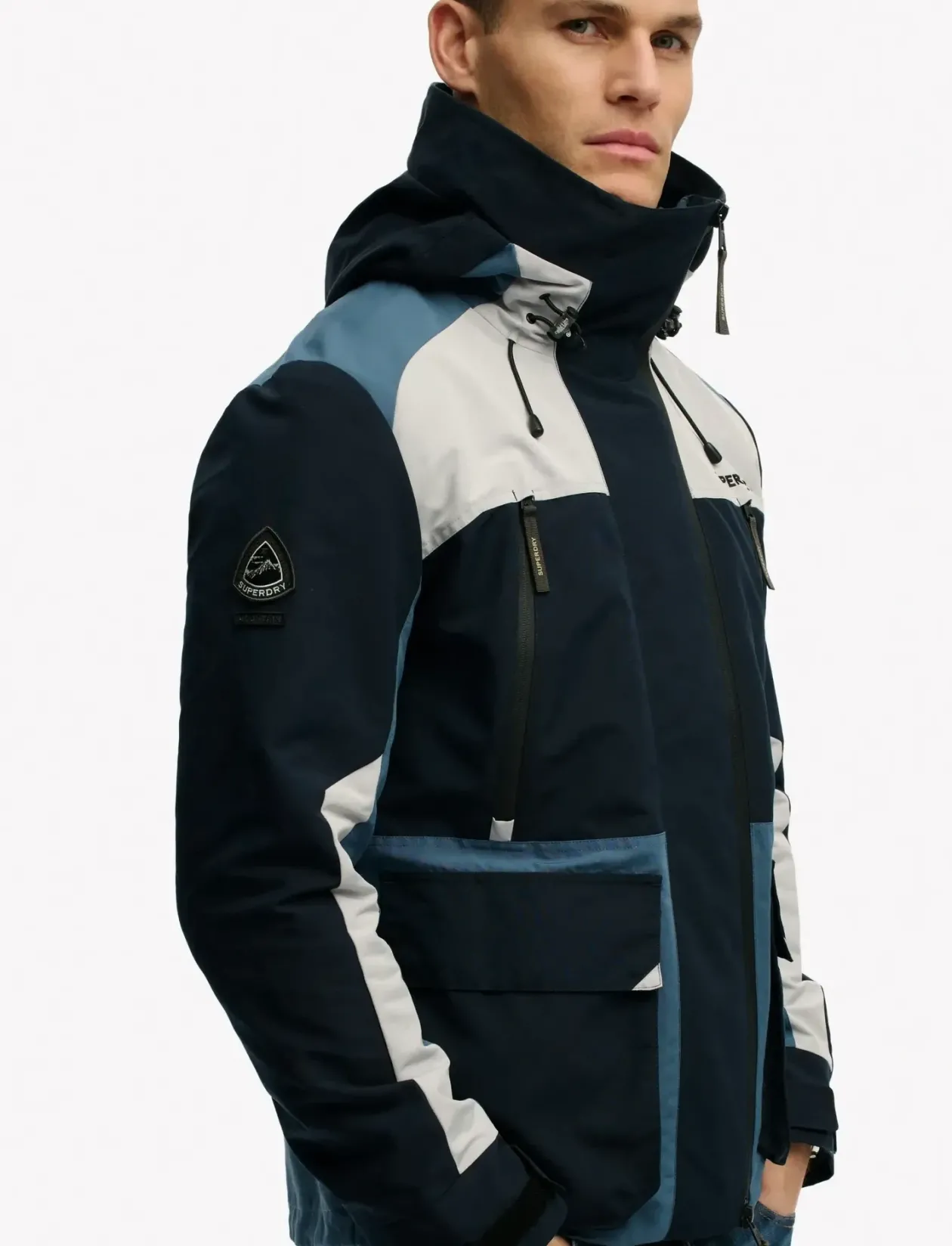 HOOD COLOUR BLOCK WINDBREAKER - Jakker