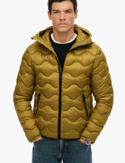 HOODED QUILTED WAVE PADDED JKT - Dunjakker