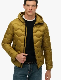 HOODED QUILTED WAVE PADDED JKT - Dunjakker