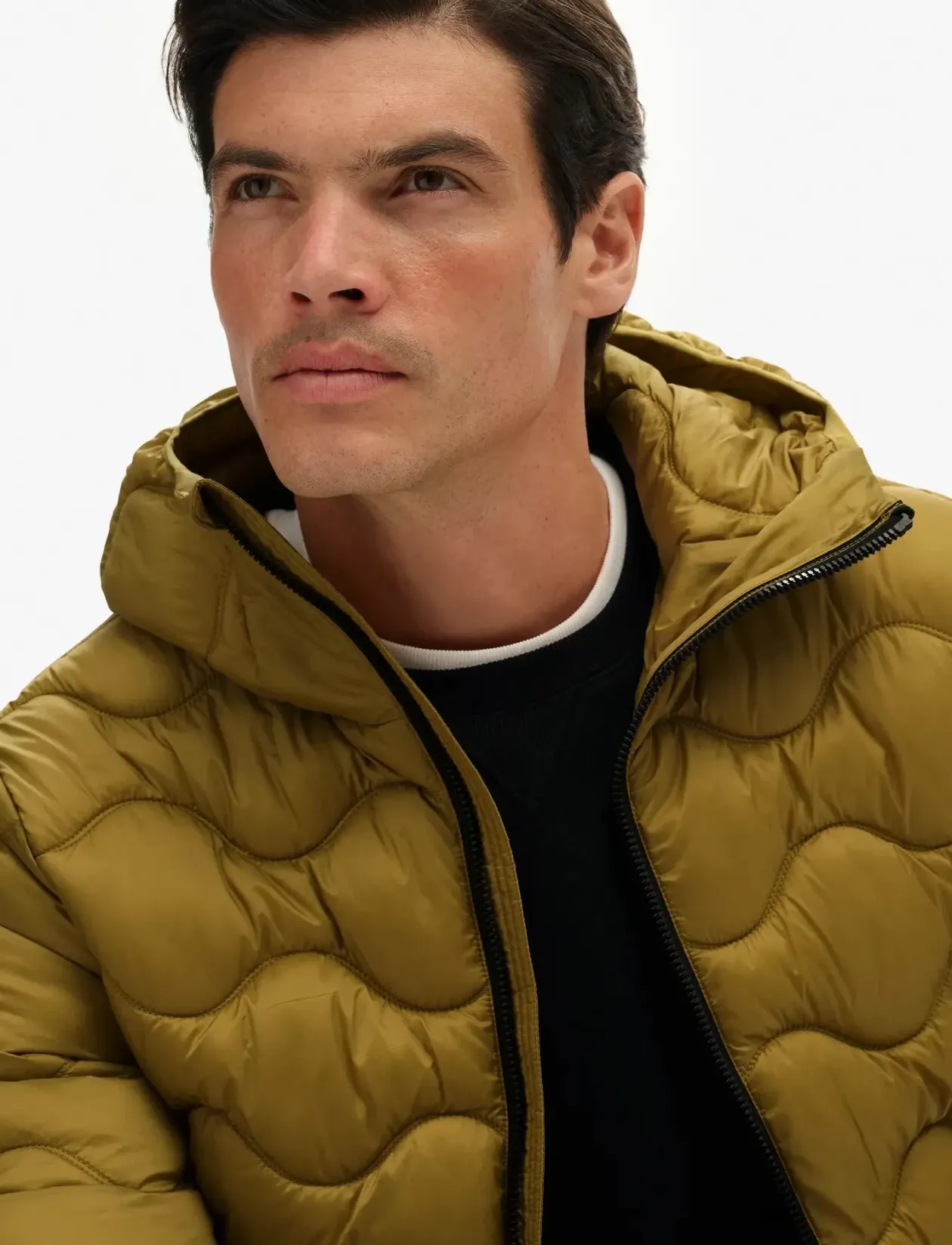 HOODED QUILTED WAVE PADDED JKT - Dunjakker