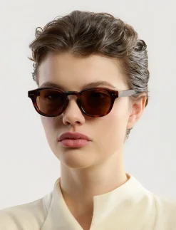 Idris Tortoise Brown - Round Frame
