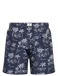 ISLAND PRINT SWIM SHORTS - Badebukser
