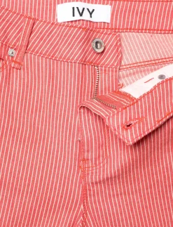 IVY-Alexa Jeans Flame Red Striped - Skinny Jeans