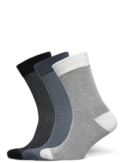 JACBRYAN BIRD EYE SOCKS 3 PACK SN - Sokker