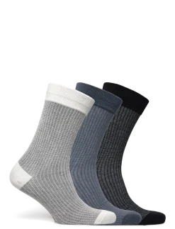 JACBRYAN BIRD EYE SOCKS 3 PACK SN - Sokker