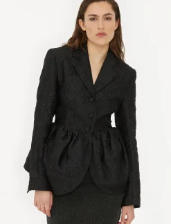 JACQUARD DRAPED BLAZER - Enkeltradede blazere
