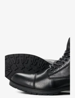 JFWALBANY LEATHER ANTHRACITE SN - Med snøre