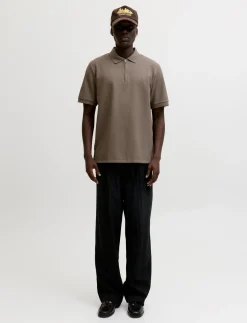 JJEAUSTIN ZIP POLO SS NOOS - Kortærmede