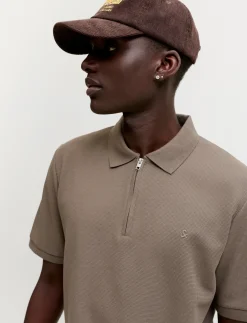 JJEAUSTIN ZIP POLO SS NOOS - Kortærmede