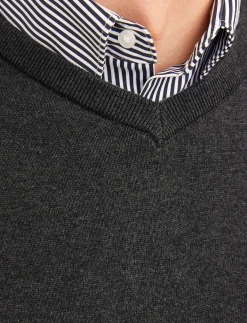 JJEBASIC KNIT V-NECK NOOS - V-hals