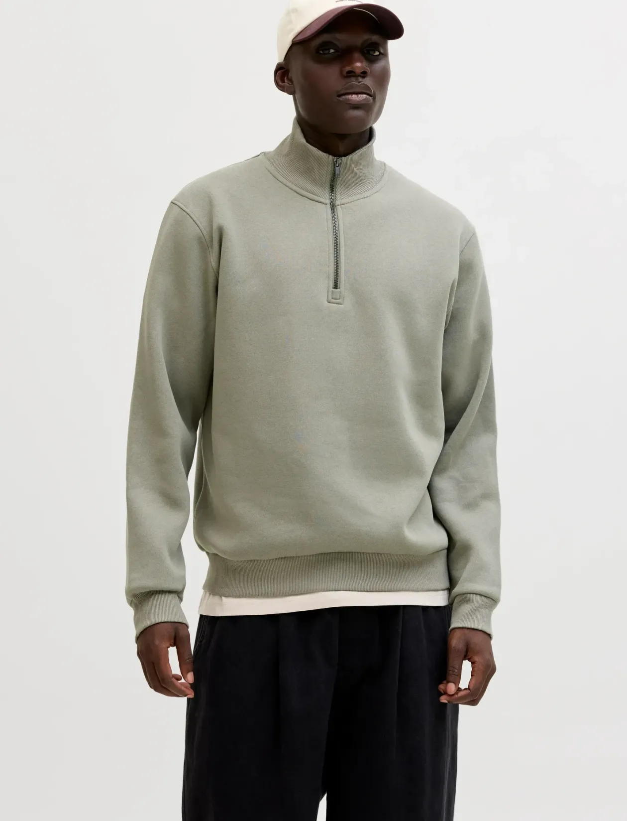 JJEBRADLEY SWEAT HALF ZIP NOOS - Sweatshirts