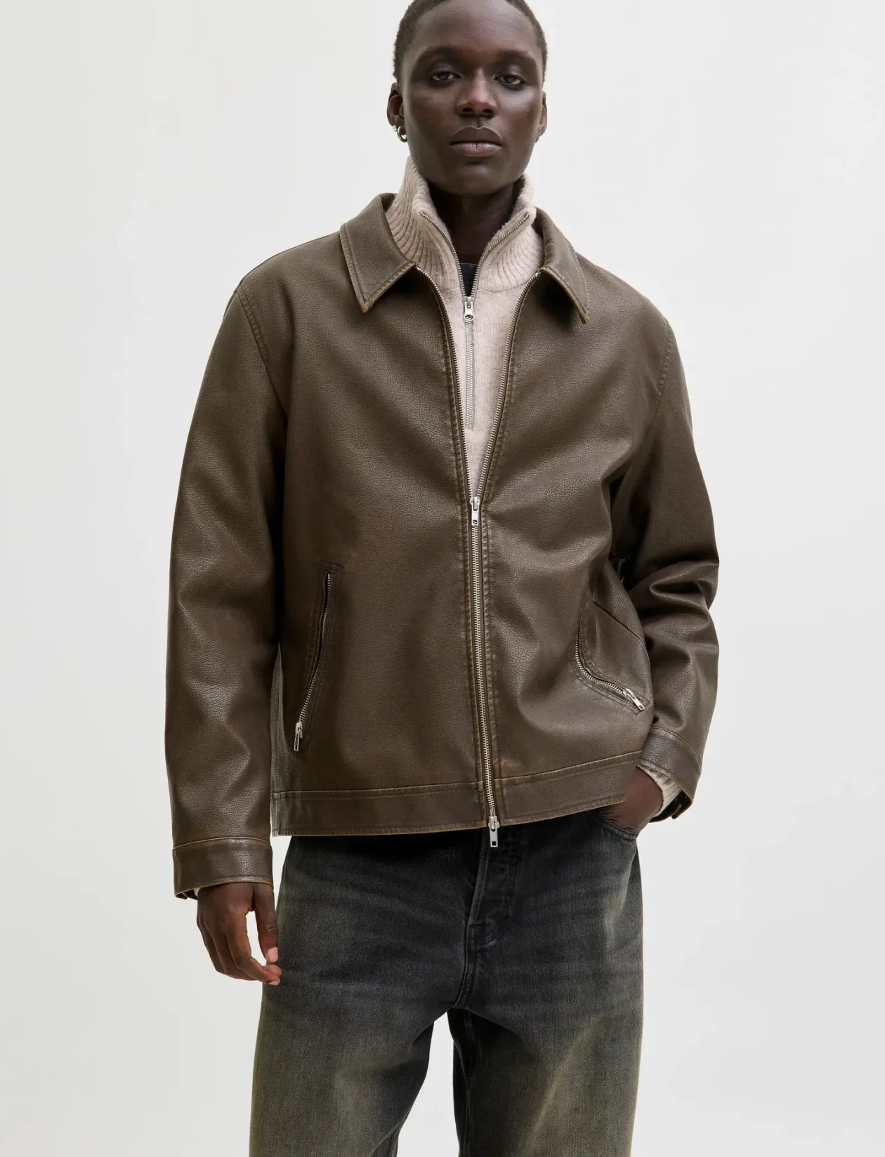 JJECASABLANCA PU JACKET NOOS - Læderjakker