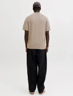 JJMAX KNIT ZIP POLO SS - Kortærmede poloer