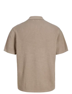 JJMAX KNIT ZIP POLO SS - Kortærmede poloer
