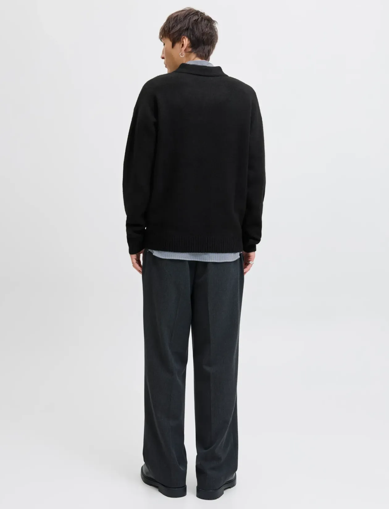 JJSOHO OLLIE KNIT SPLIT NECK LN - Polostrik