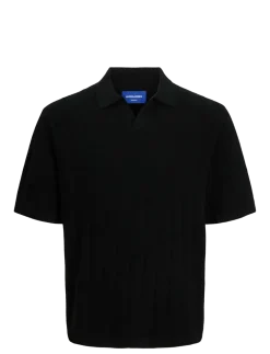 JORVARENNA KNIT SS SPLIT NECK - Kortærmede